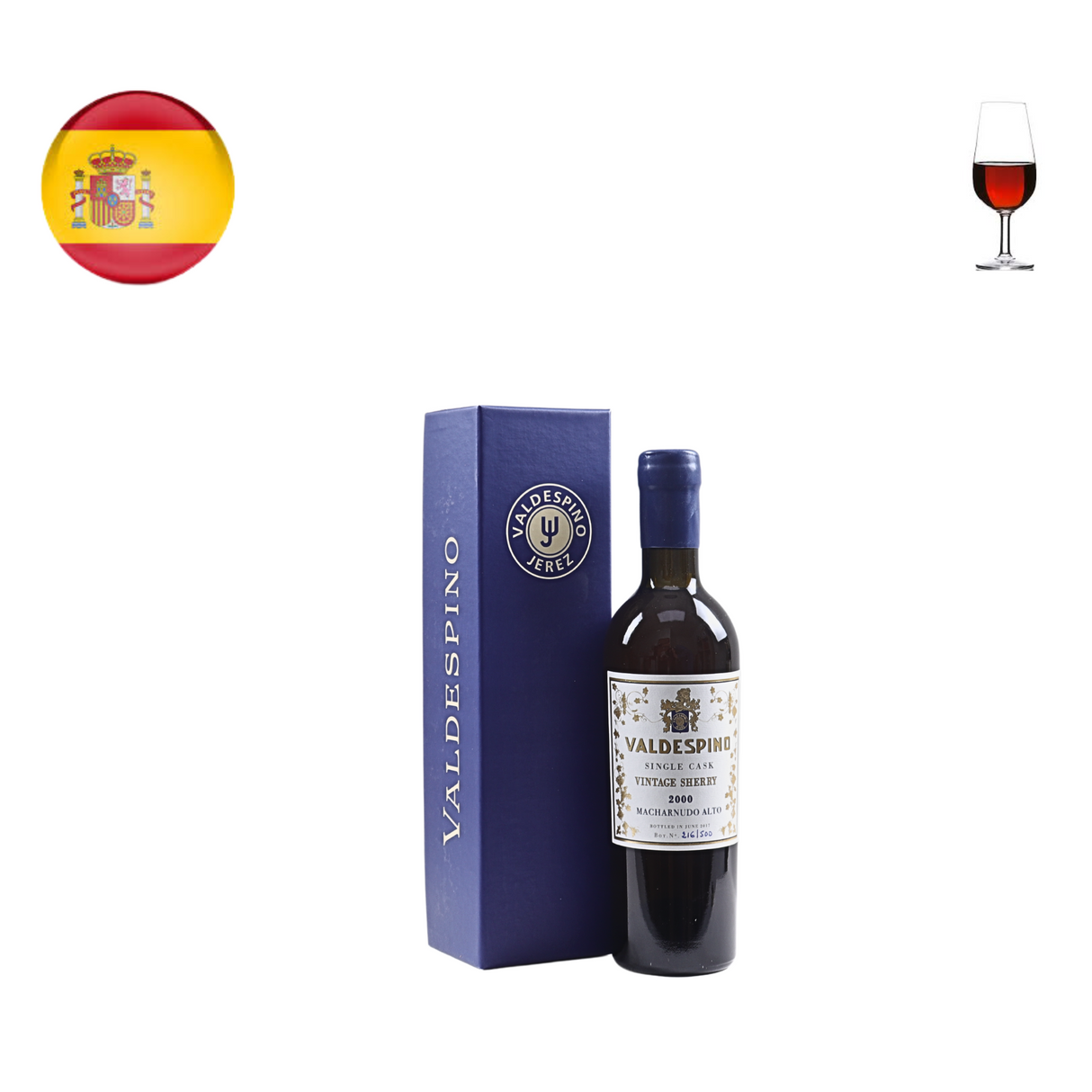 Valdespino Macharnuto Palo Cortado Single Cask Sherry 2000