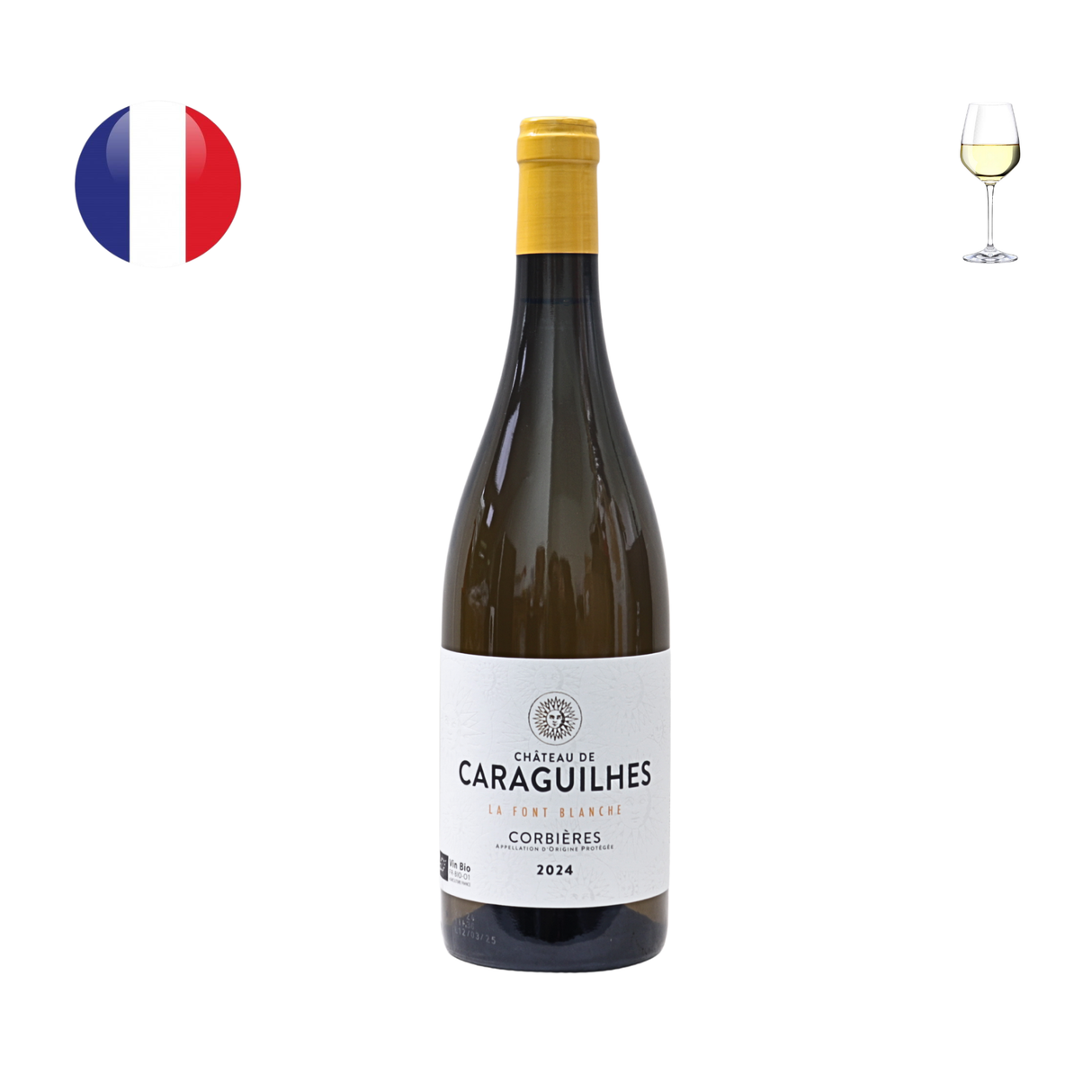 Chateau de Caraguilhes "La Font Blanche" Corbieres Blanc 2024, 750ml