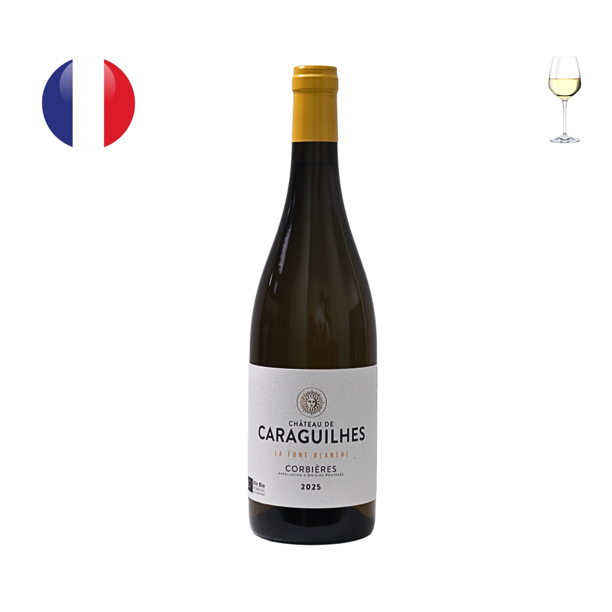 Chateau de Caraguilhes "La Font Blanche" Corbieres Blanc 2025, 750ml