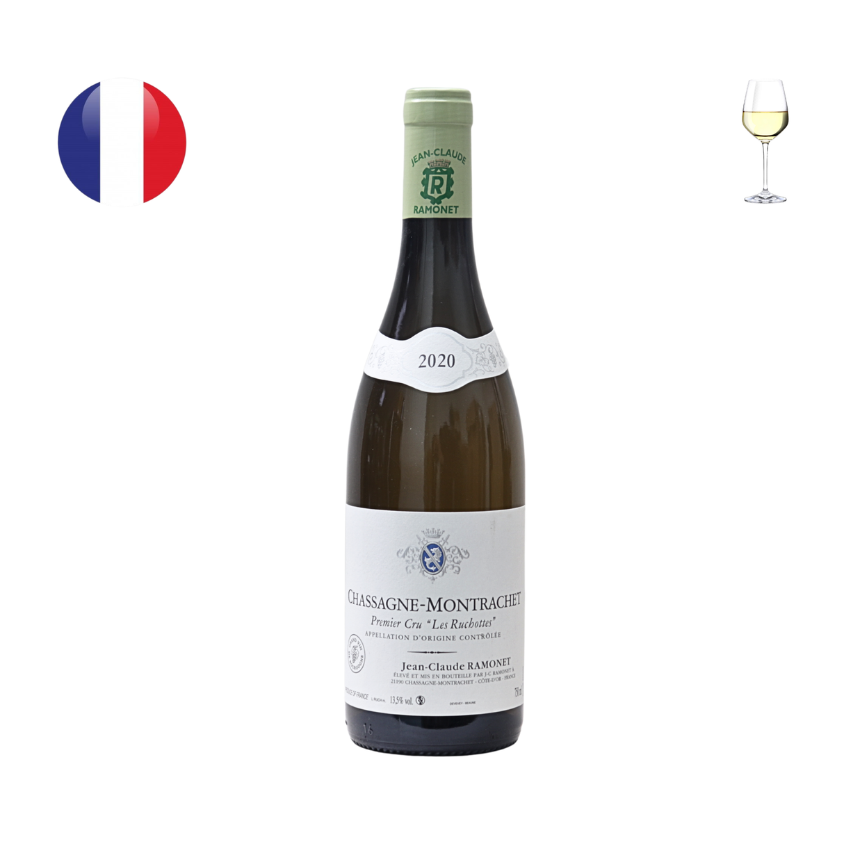 Domaine Ramonet Chassagne Montrachet 一級園「Les Ruchottes」2020 年,750 毫升