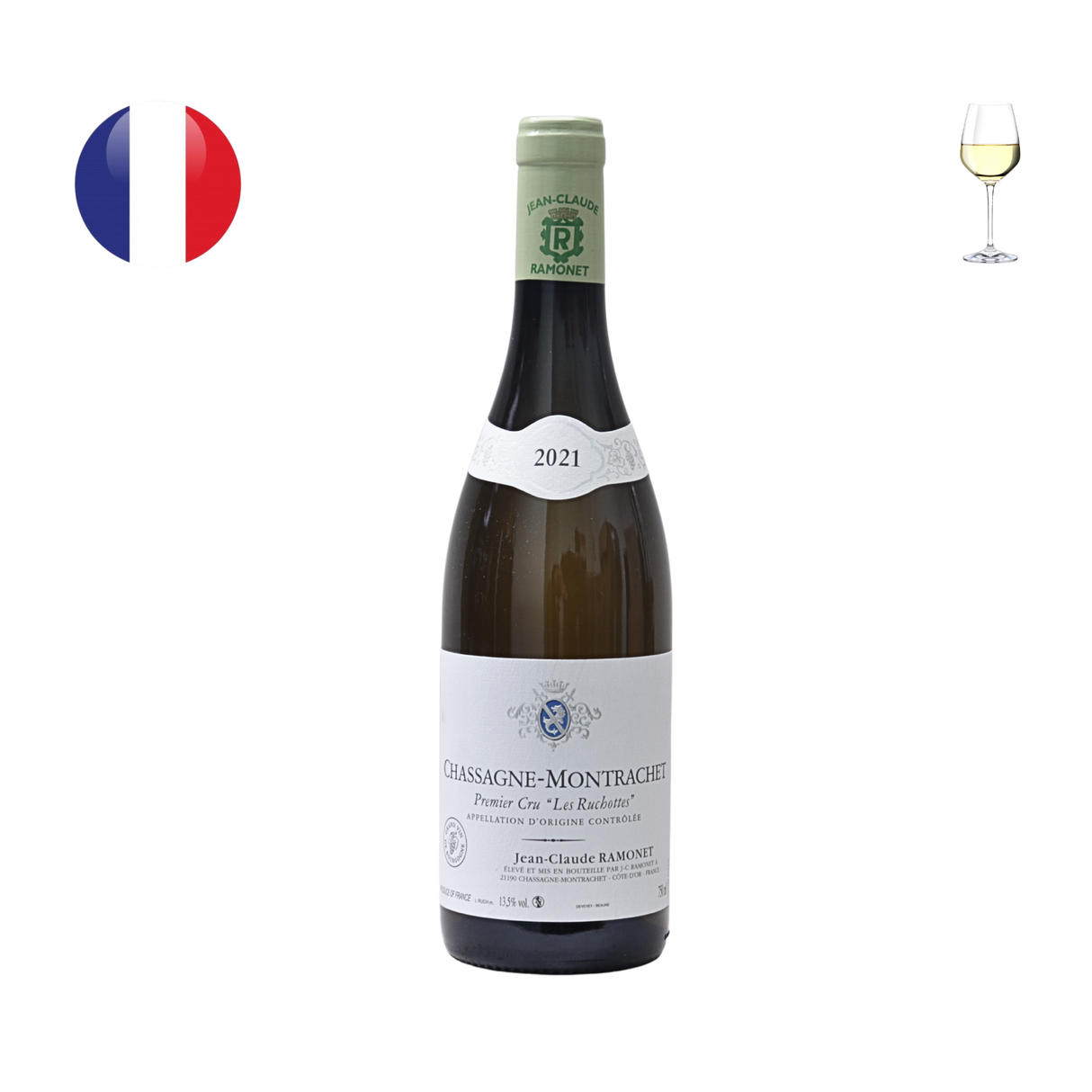 Domaine Ramonet Chassagne Montrachet 一級園區「Les Ruchottes」2021 年,750 毫升
