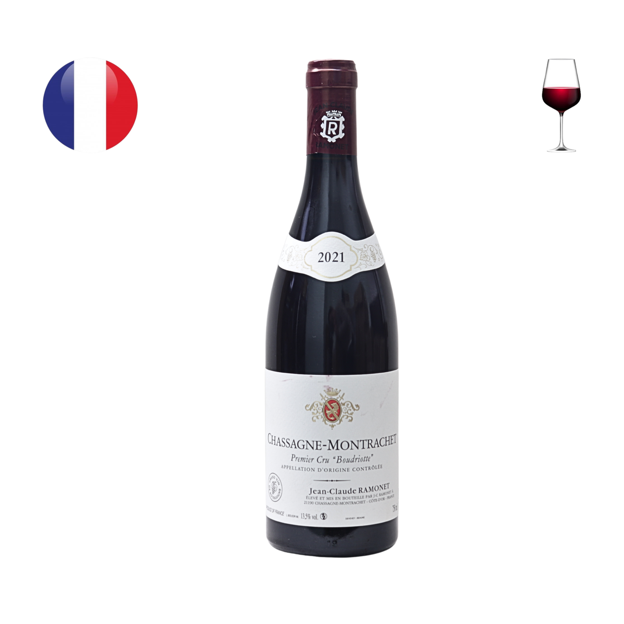 Domaine Ramonet Chassagne Montrachet 1er Cru「Clos de la Boudriotte」紅酒 2021 年,750 毫升