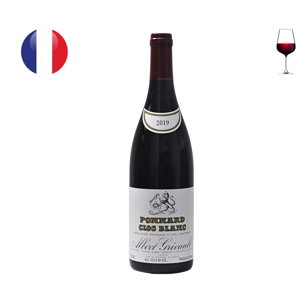 Domaine Albert Grivault Pommard 1er Cru "Clos Blanc" Rouge 2019, 750ml