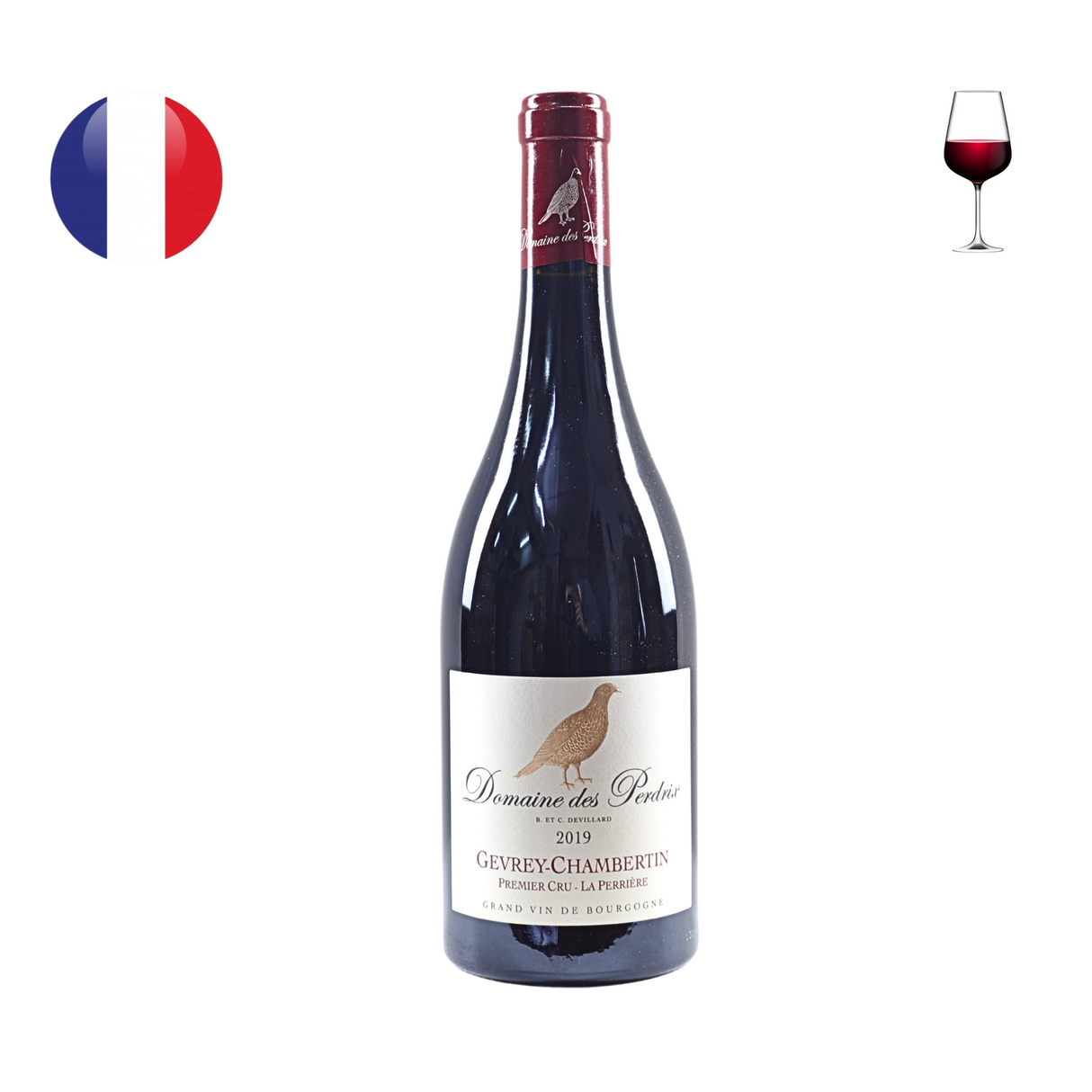 Domaine des Perdrix Gevrey Chambertin 1er Cru "La Perriere" 2019Domaine des Perdrix Gevrey Chambertin 1er Cru "La Perriere" 2019