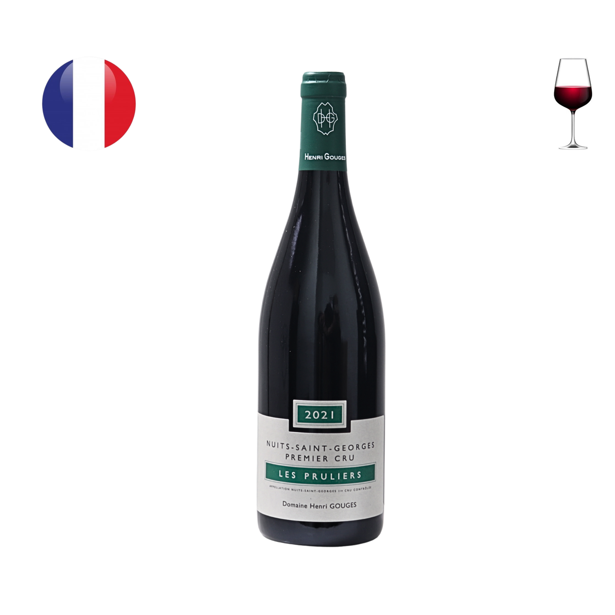 Domaine Henri Gouges Nuits St Georges 1er Cru "Les Pruliers" 2021, 750ml
