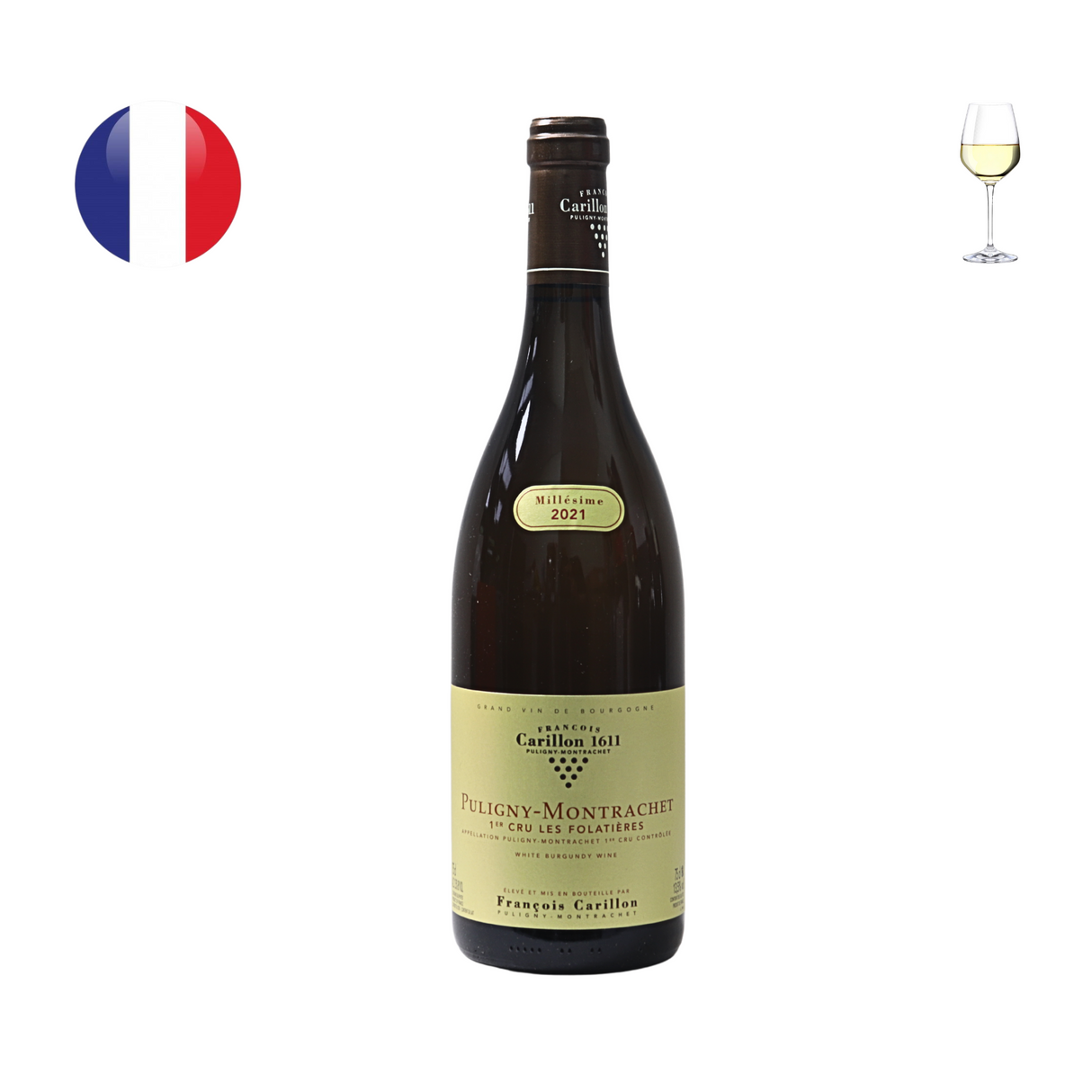 Domaine Francois Carillon Puligny Montrachet 1er Cru "Les Folatieres" 2021, 750ml