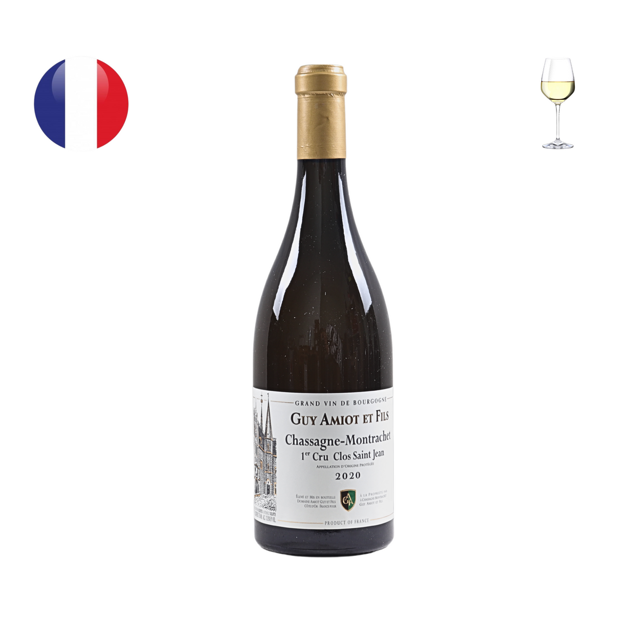 Domaine Guy Amiot Chassagne Montrachet 1er Cru "Clos St Jean" Blanc 2020