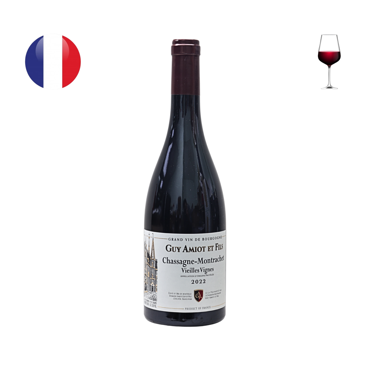 Domaine Guy Amiot Chassagne Montrachet Rouge V.V. 2022, 750ml