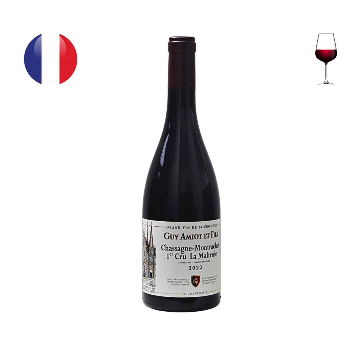 Domaine Guy Amiot Chassagne Montrachet 1er Cru "La Maltroie" Rouge 2022, 750ml