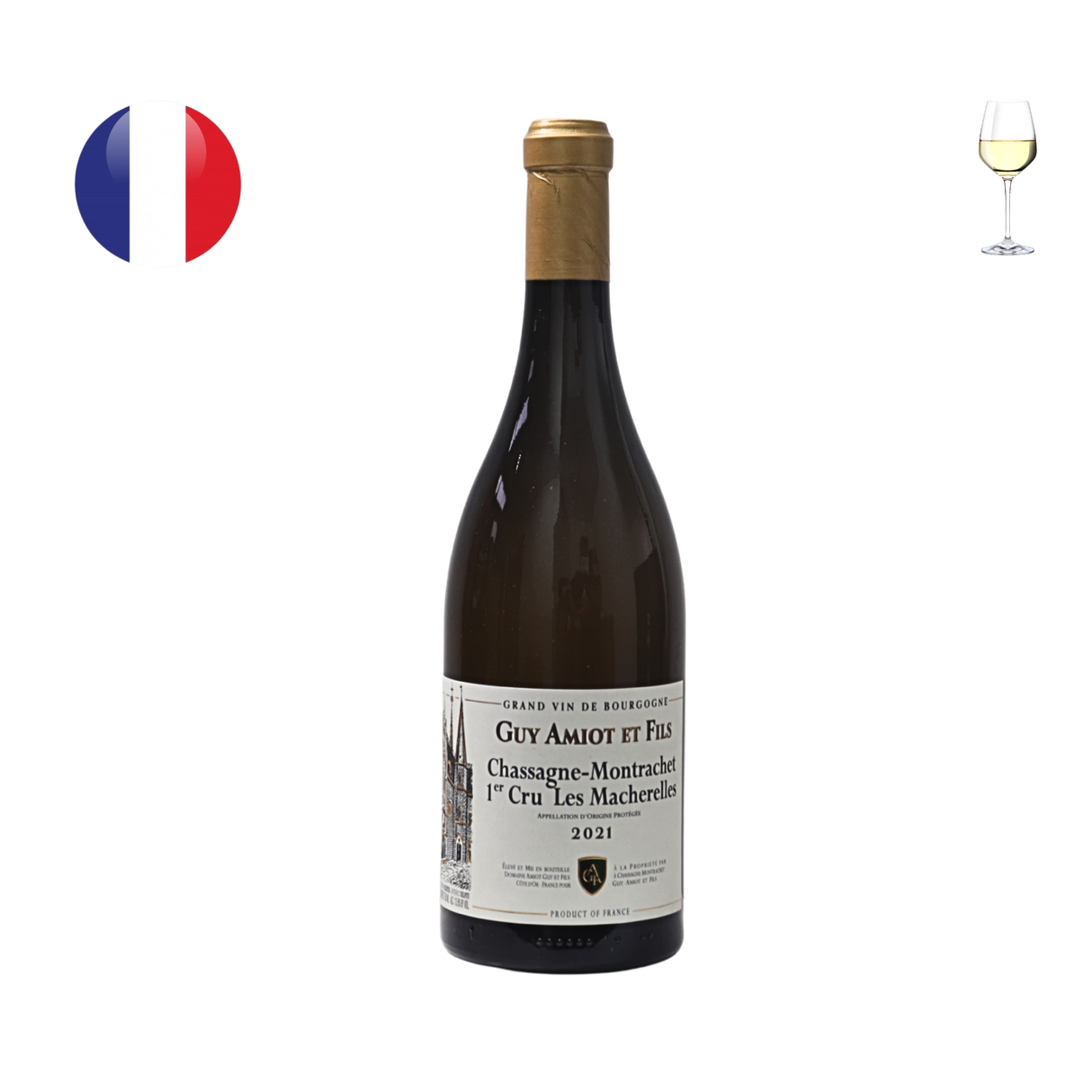 Domaine Guy Amiot Chassagne Montrachet 1er Cru "Les Macherelles" 2021, 750ml