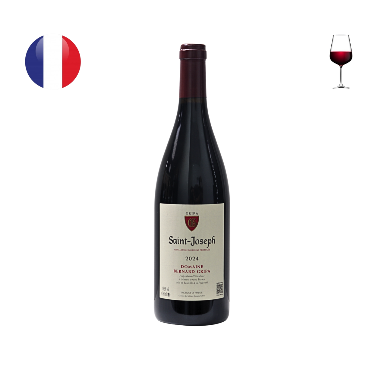 Domaine Bernard Gripa Saint Joseph Rouge 2024, 750ml
