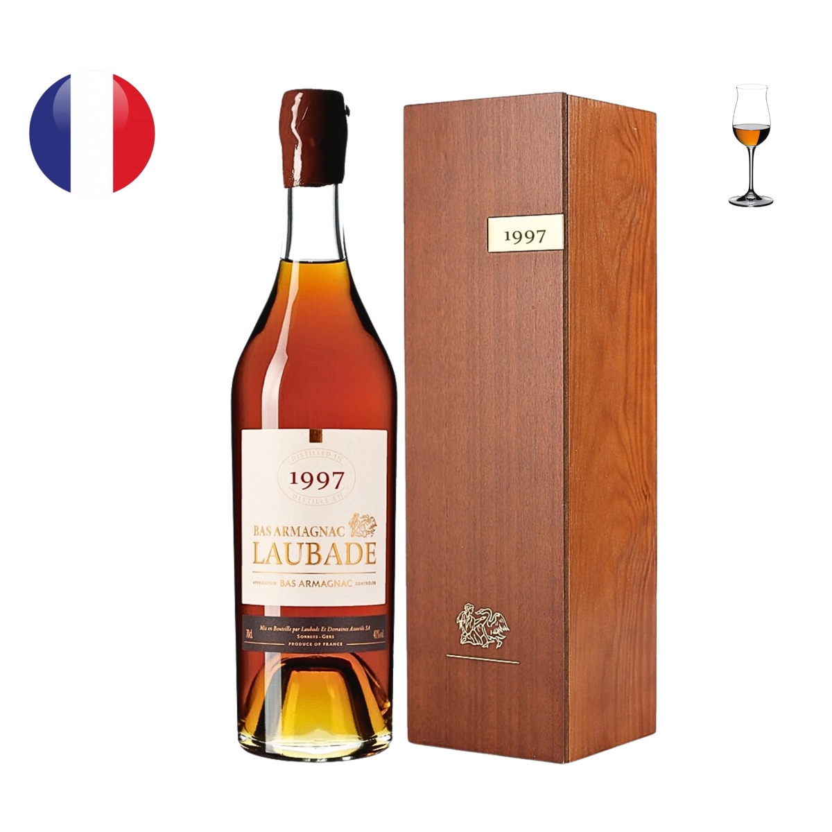 Chateau de Laubade Bas Armagnac Millesime 1997, 750ml – Grape n Grain