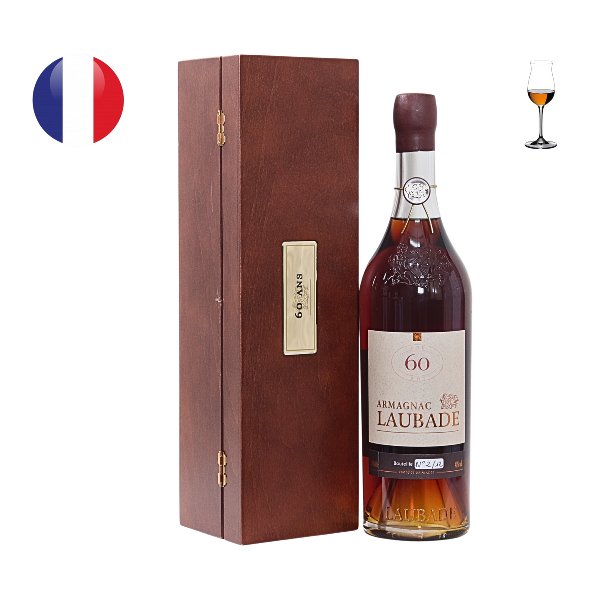 Chateau de Laubade Armagnac 60 Year Old, 750ml – Grape n Grain