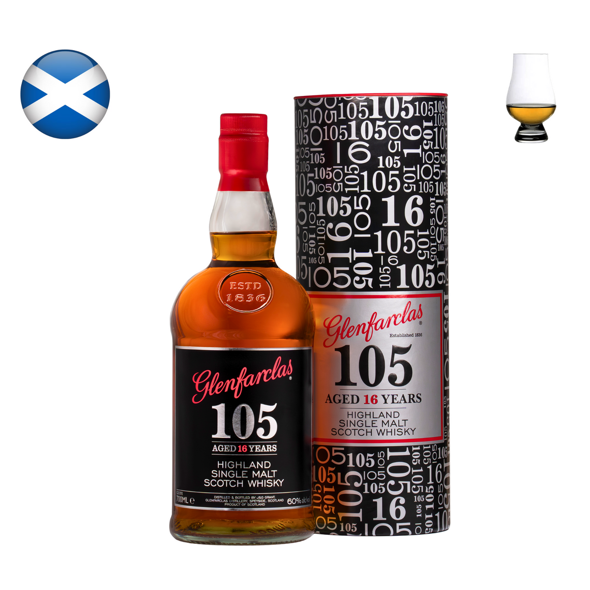 Glenfarclas 105 Cask Strength 16 Year Old, 700ml – Grape n Grain