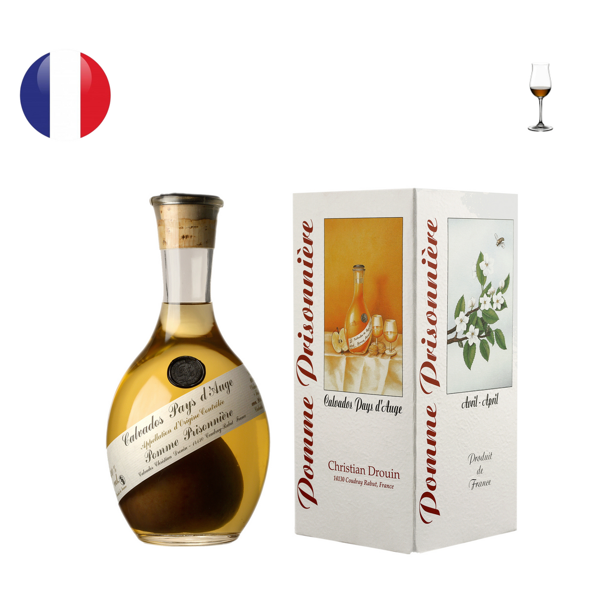 Christian Drouin Pomme Prisonniere Calvados Pays d'Auge，900ml