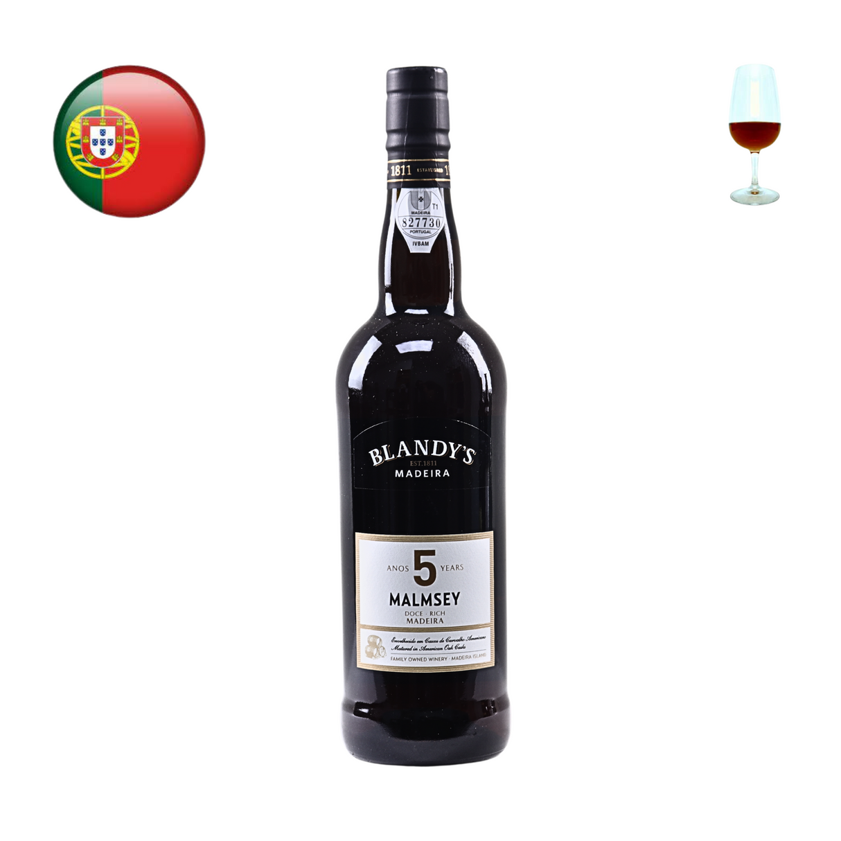 Blandy's Malmsey 5 Years Old Madeira