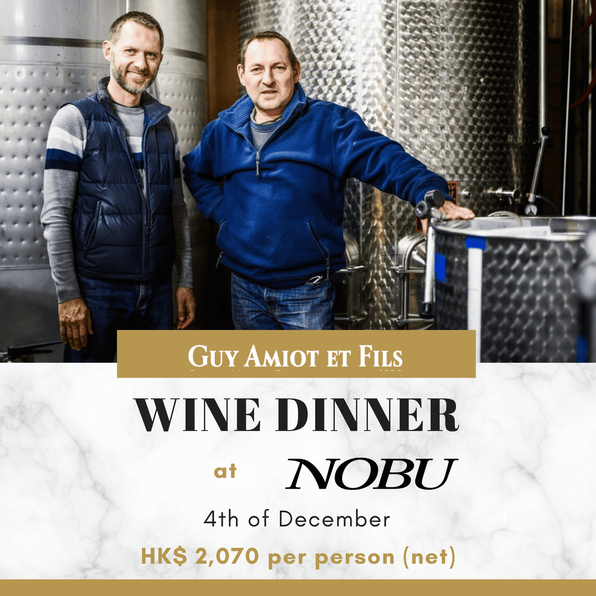 Guy Amiot et Fils Wine Dinner @NOBU Hong Kong