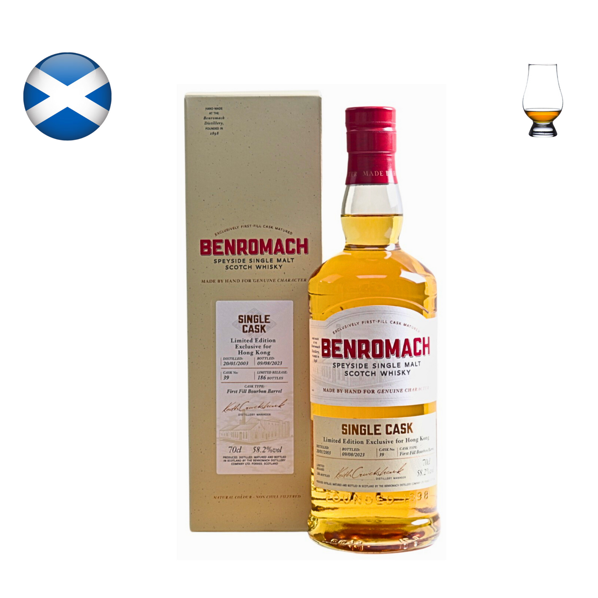 Benromach 2003, Limited Edition HK Exclusive, Single Cask, 700ml
