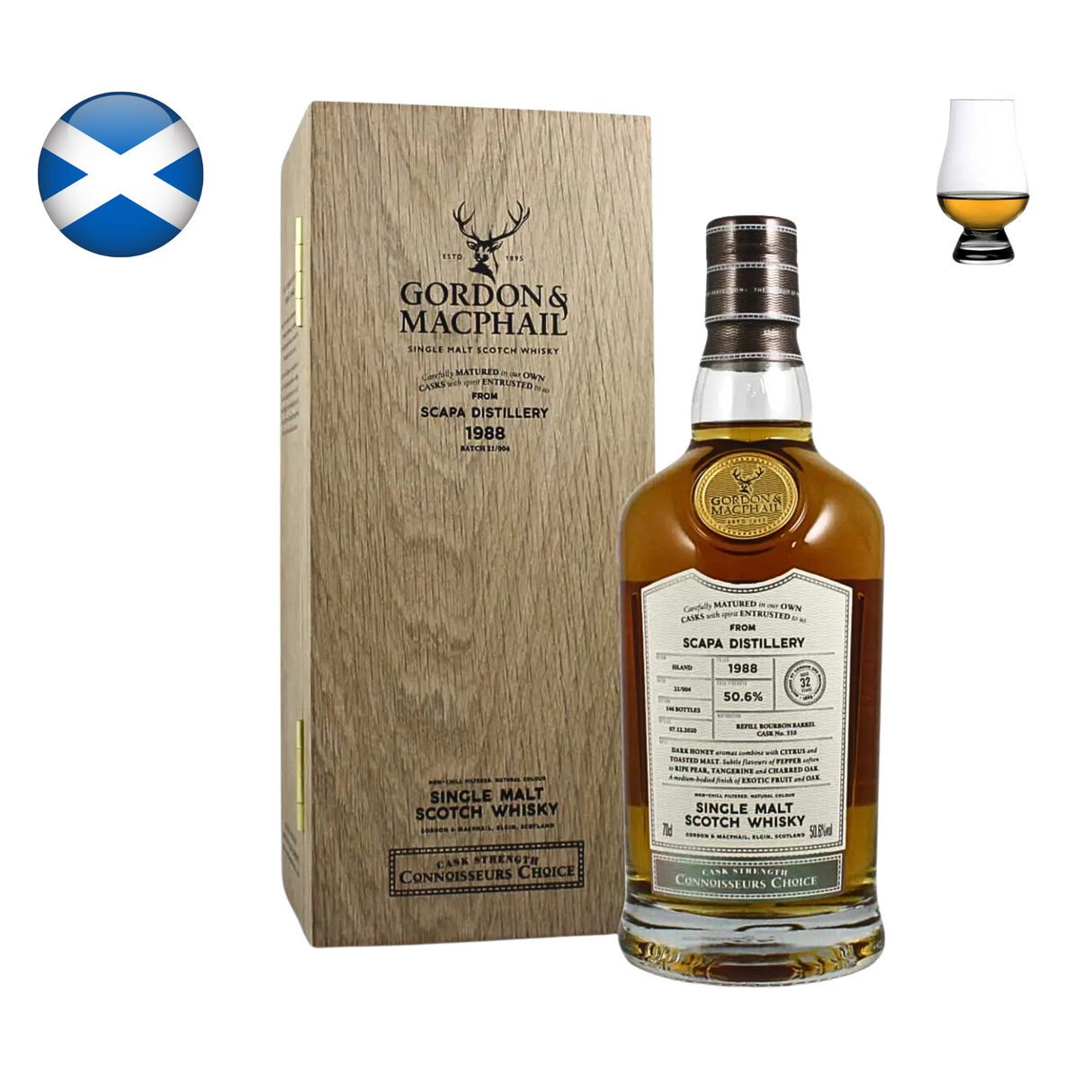 Scapa 1988, 32 Year Old "Connoisseurs Choice" G&M