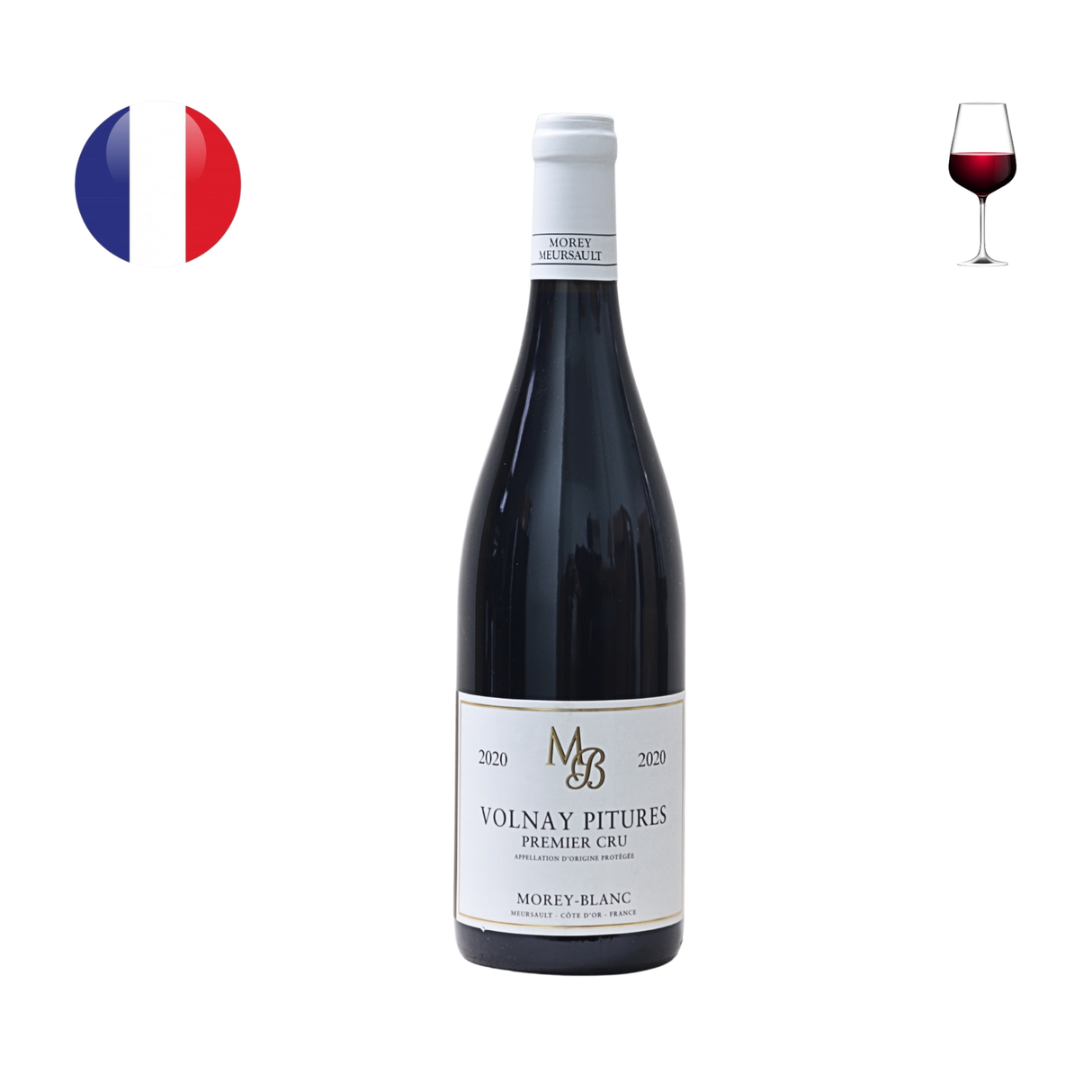 Morey Blanc Volnay 1er Cru “Pitures” 2020 年，750 毫升