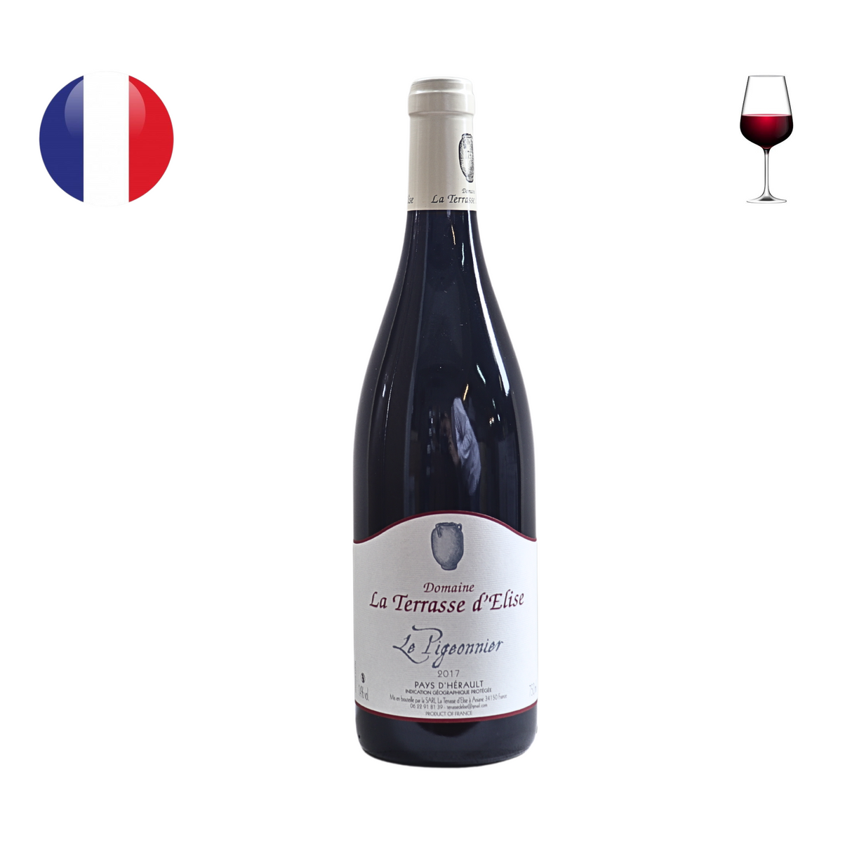Domaine La Terrasse d'Elise "Le Pigeonnier" IGP Pays d'Herault Rouge 2017