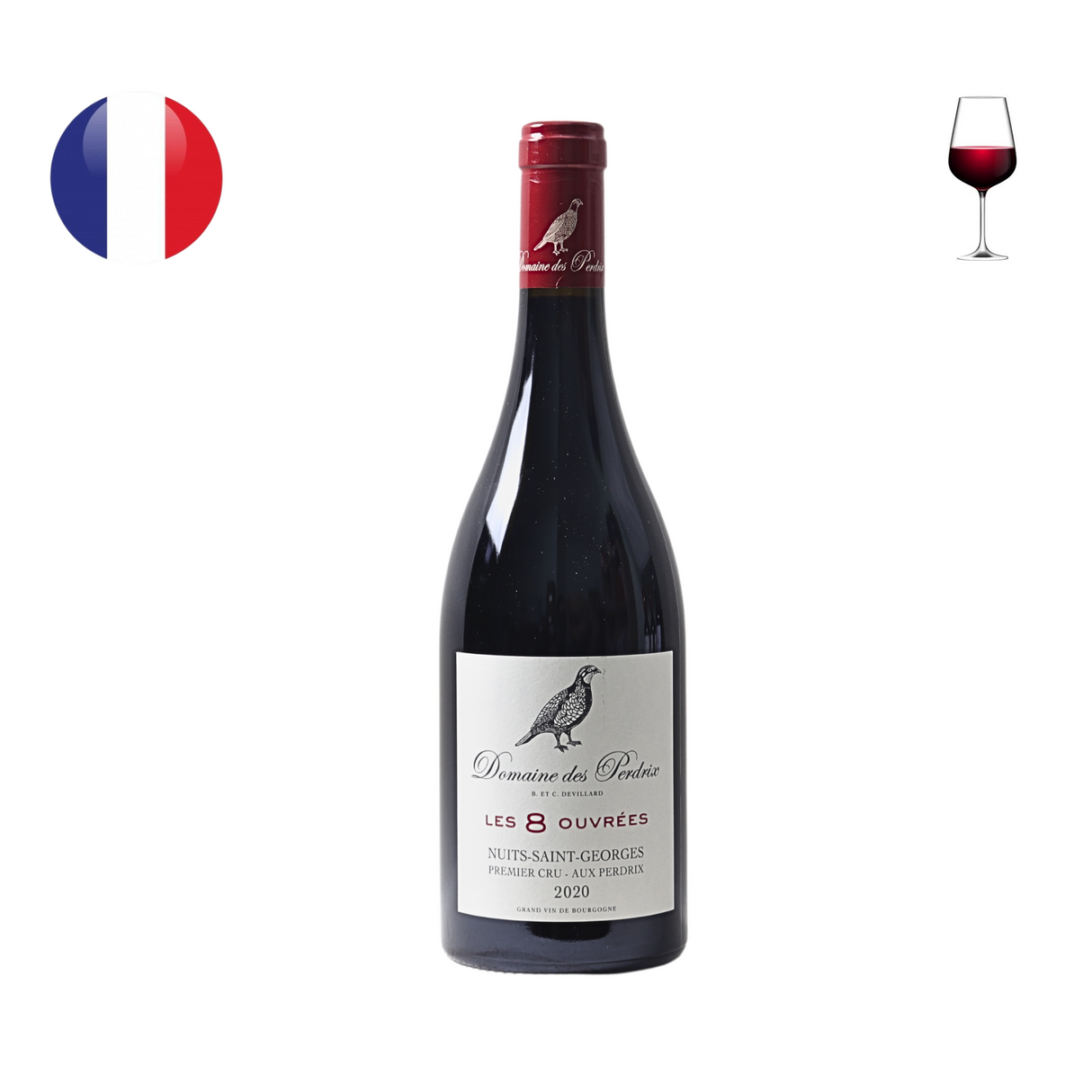 Domaine des Perdrix Nuits St Georges 1er Cru Aux Perdrix "Les 8 Ouvrees" 2020