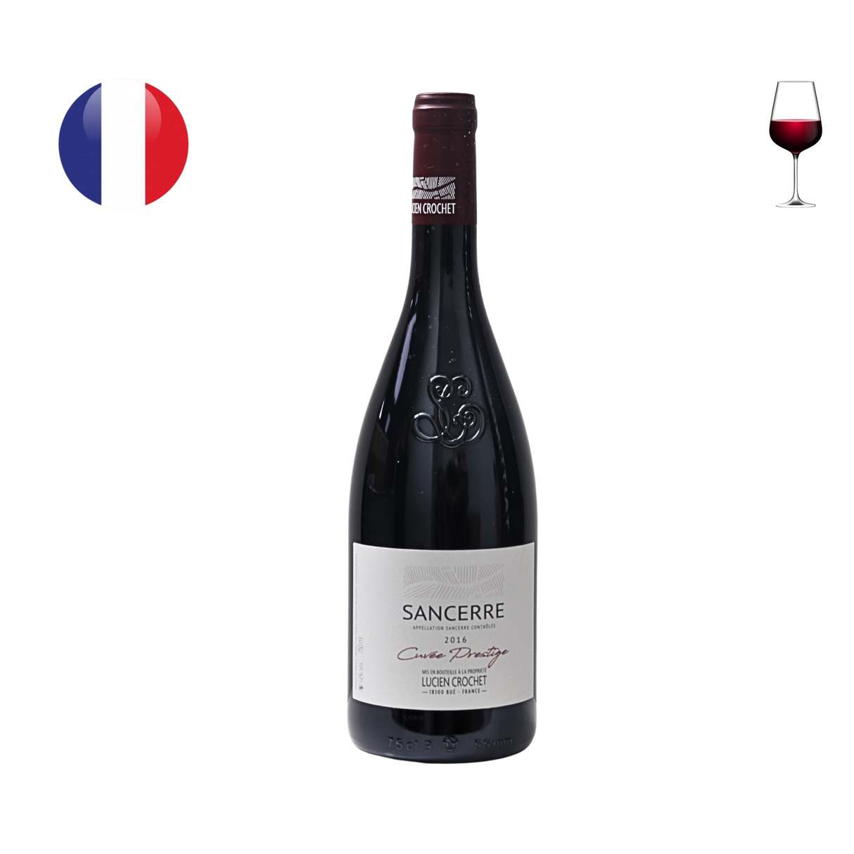 Lucien Crochet Sancerre "Cuvee Prestige" Rouge 2016, 750ml