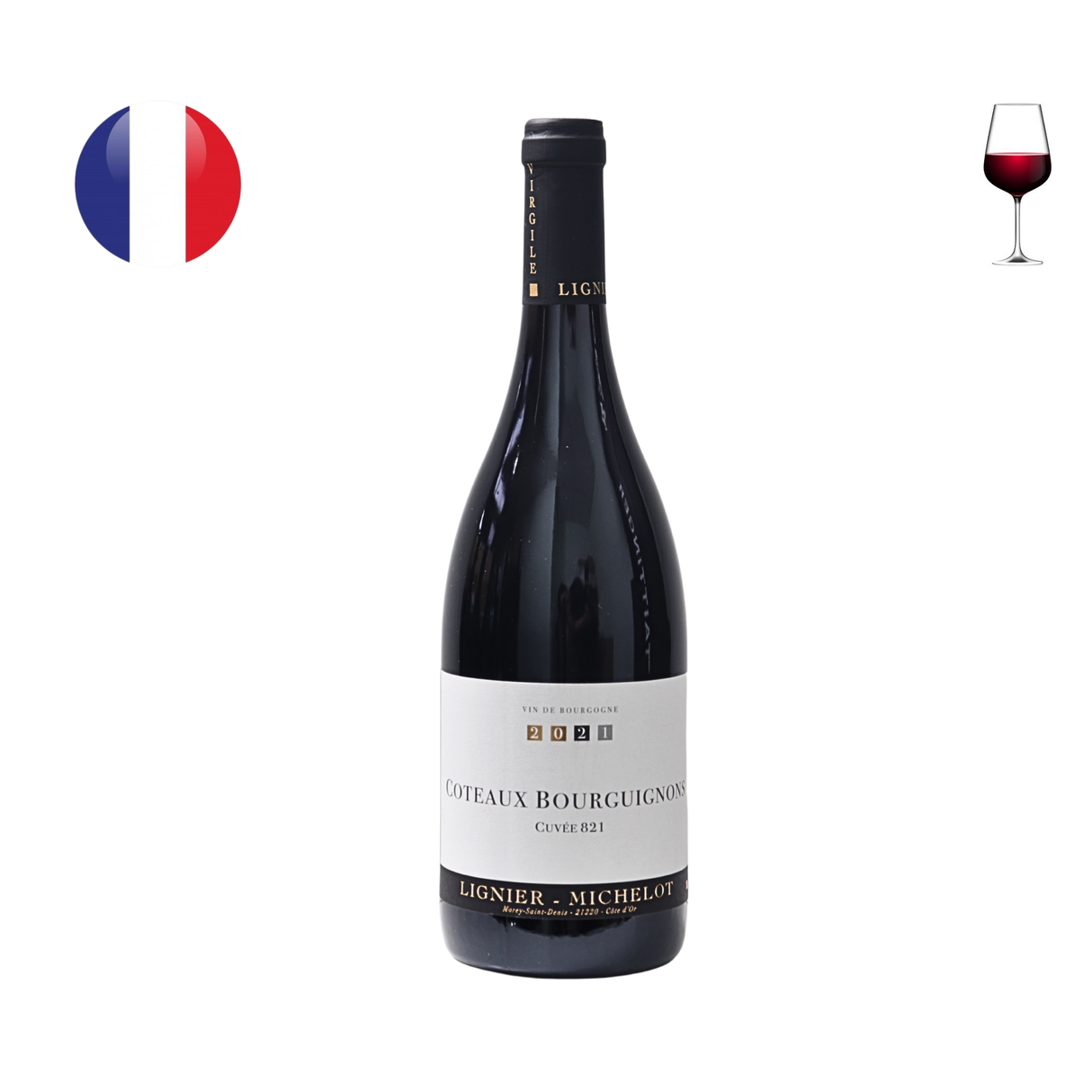 Domaine Lignier Michelot 勃根地山丘 2021 年，750 毫升