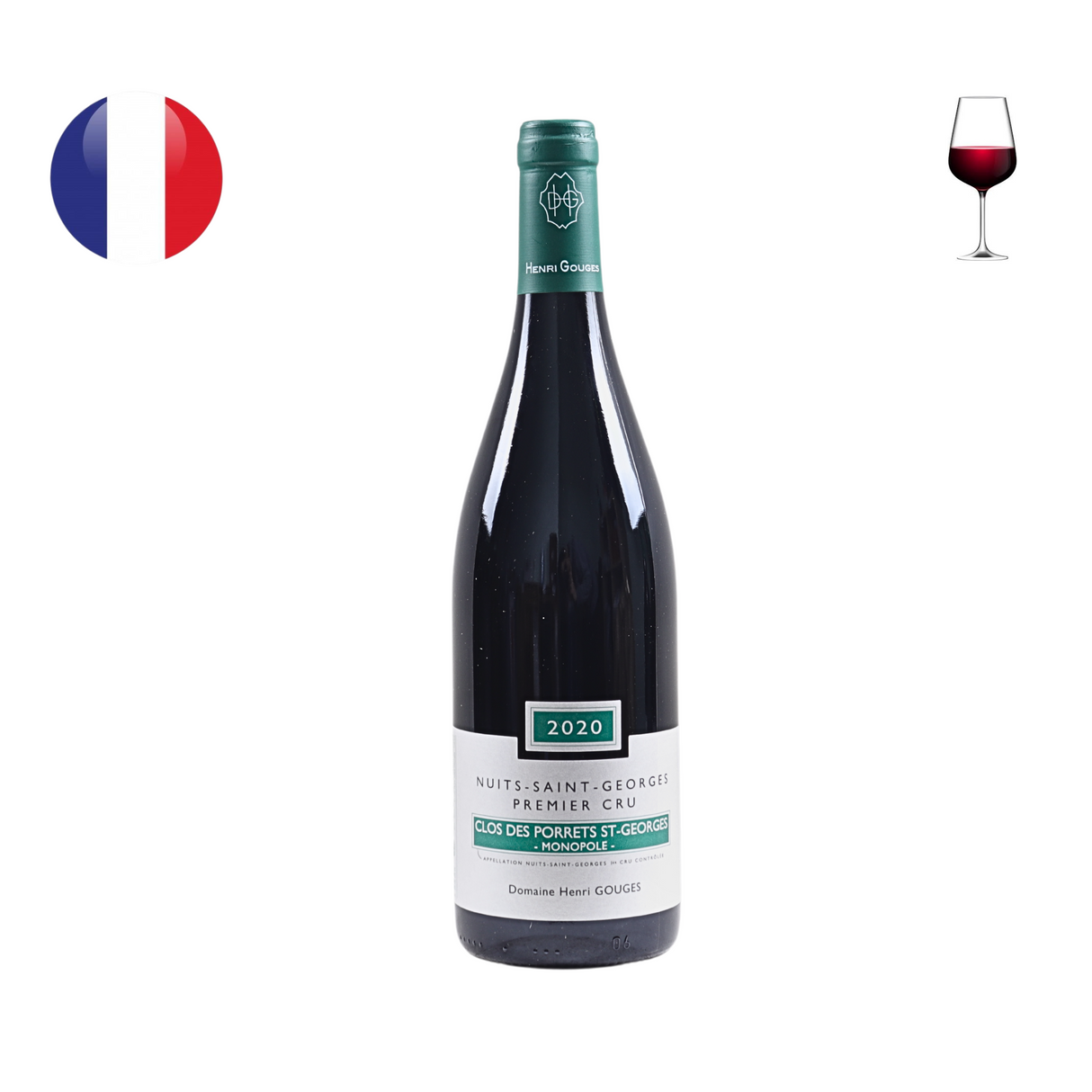 Domaine Henri Gouges Nuits St Georges 1er Cru "Clos des Porrets St Georges" 2020