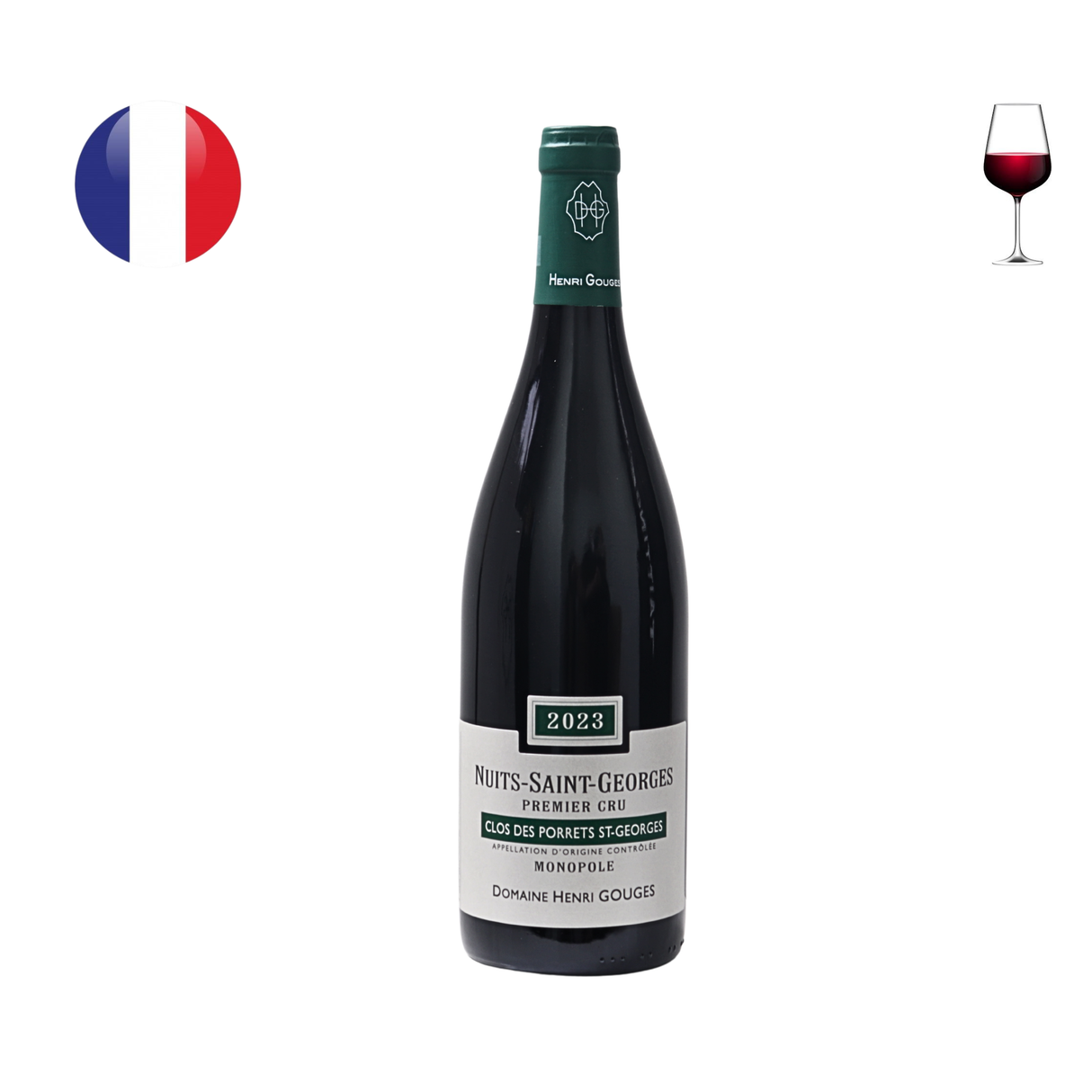 Domaine Henri Gouges Nuits St Georges 1er Cru "Clos des Porrets St Georges" 2023, 750ml