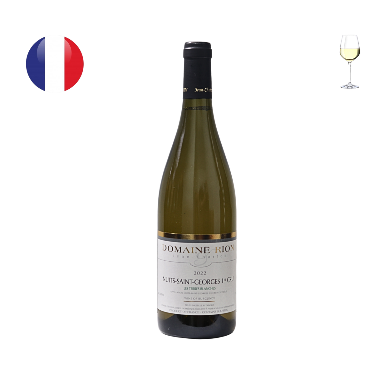 Domaine Jean Charles Rion Nuits St Georges 1er Cru Blanc "Les Terres Blanches" 2022, 750ml