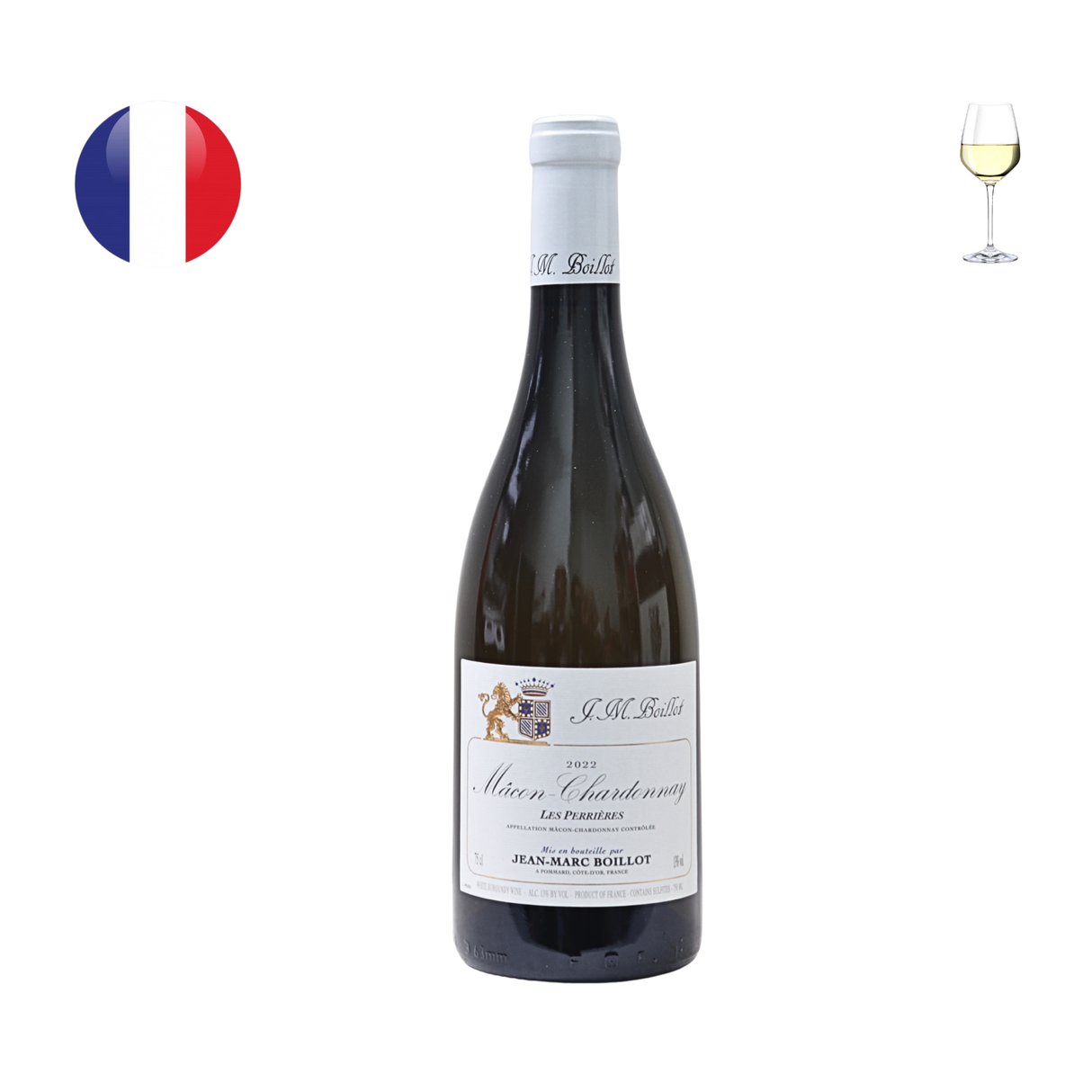 Domaine Jean-Marc Boillot Macon 霞多丽“Les Perrieres”2022 年，750 毫升