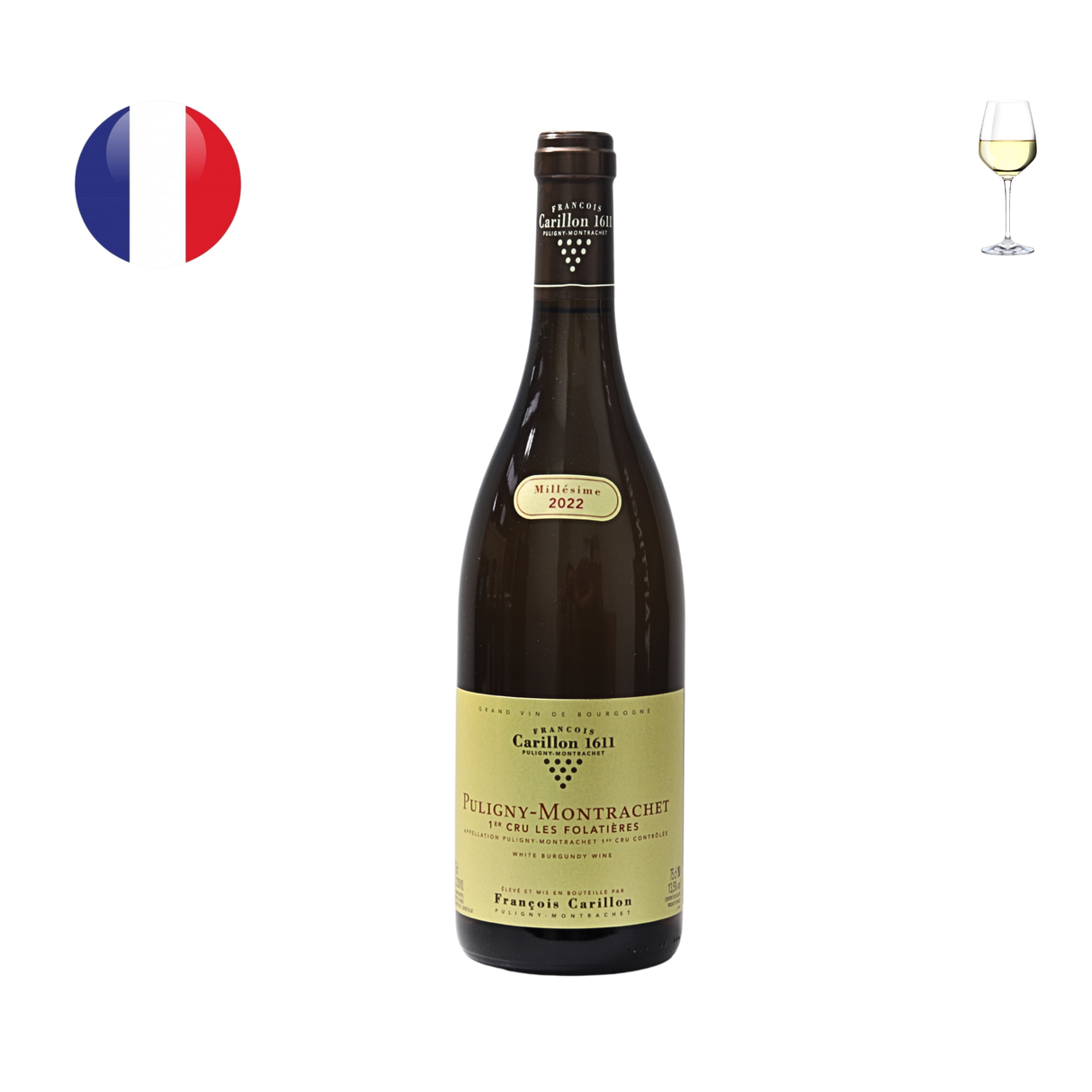 Domaine Francois Carillon Puligny Montrachet 1er Cru "Les Folatieres" 2022, 750ml