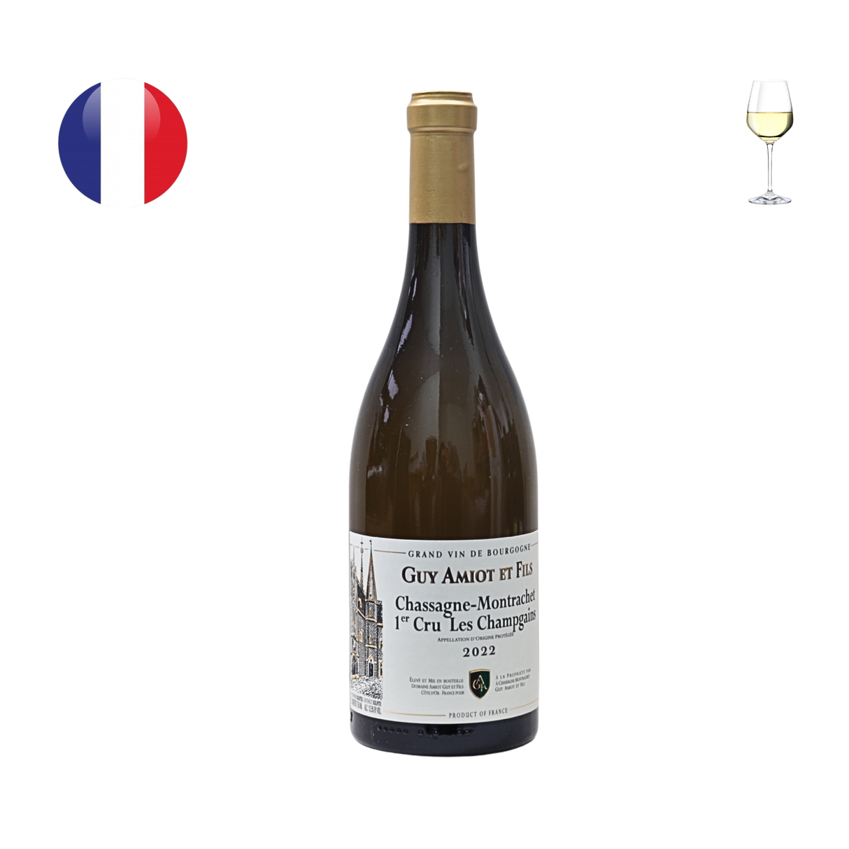 Domaine Guy Amiot & Fils Chassagne Montrachet 1er Cru "Les Champgains" 2022, 750ml