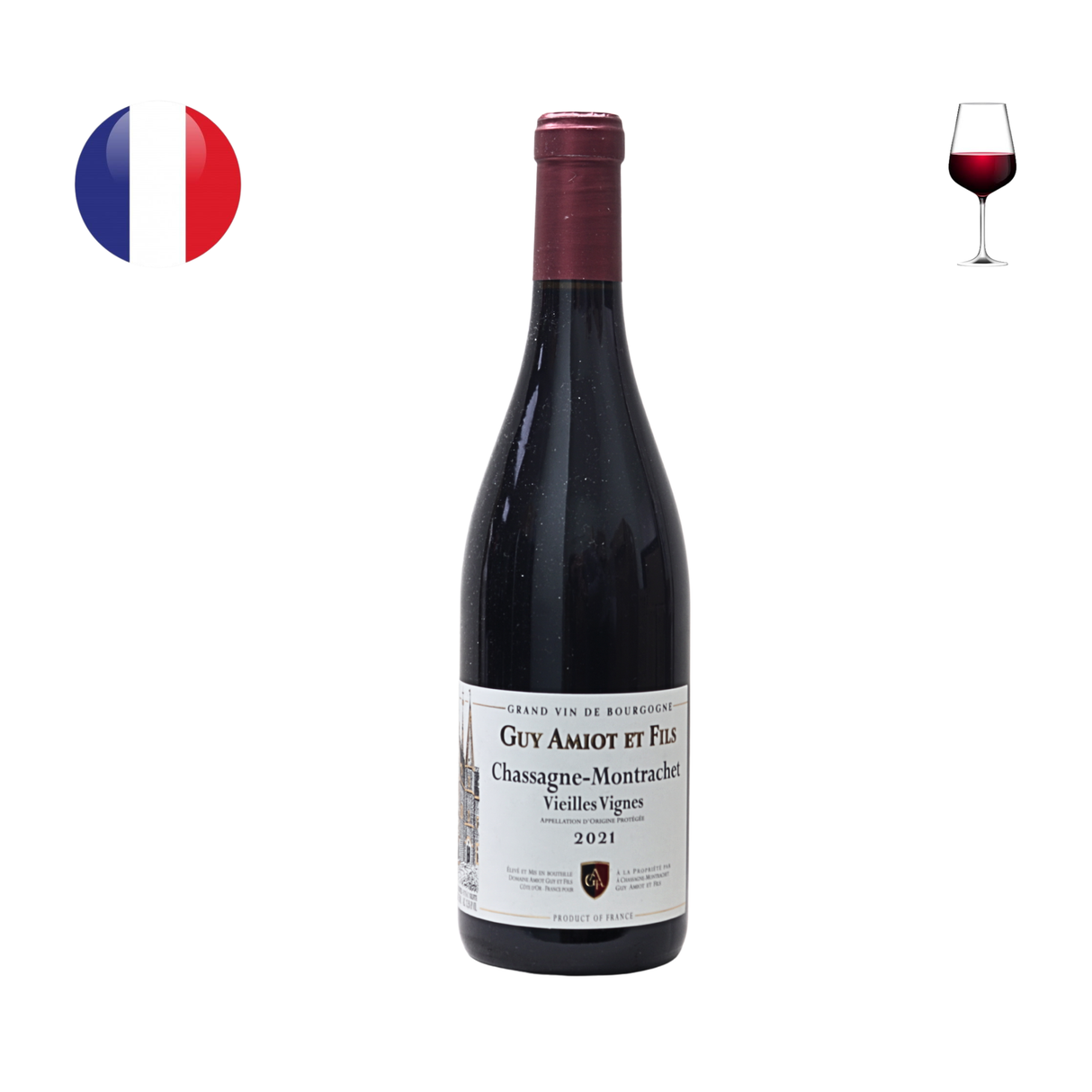 Domaine Guy Amiot Chassagne Montrachet Rouge V.V. 2021, 750ml