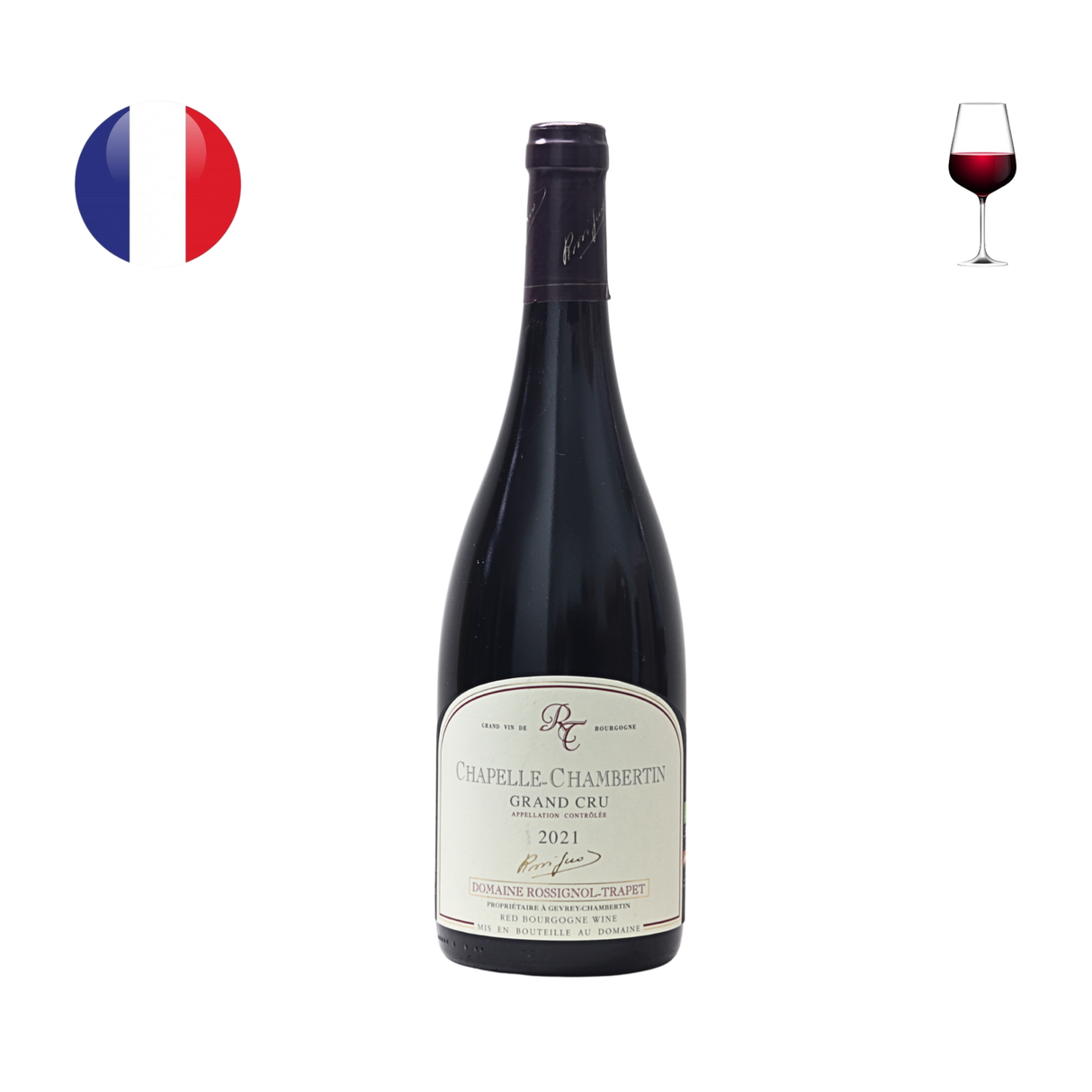 Domaine Rossignol Trapet Chapelle Chambertin 特級園 2021 年，750 毫升