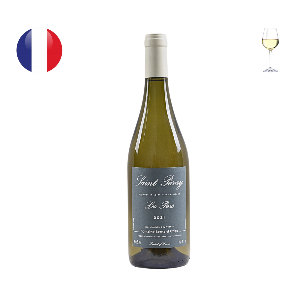 Domaine Bernard Gripa Saint Peray "Les Pins" Blanc 2021