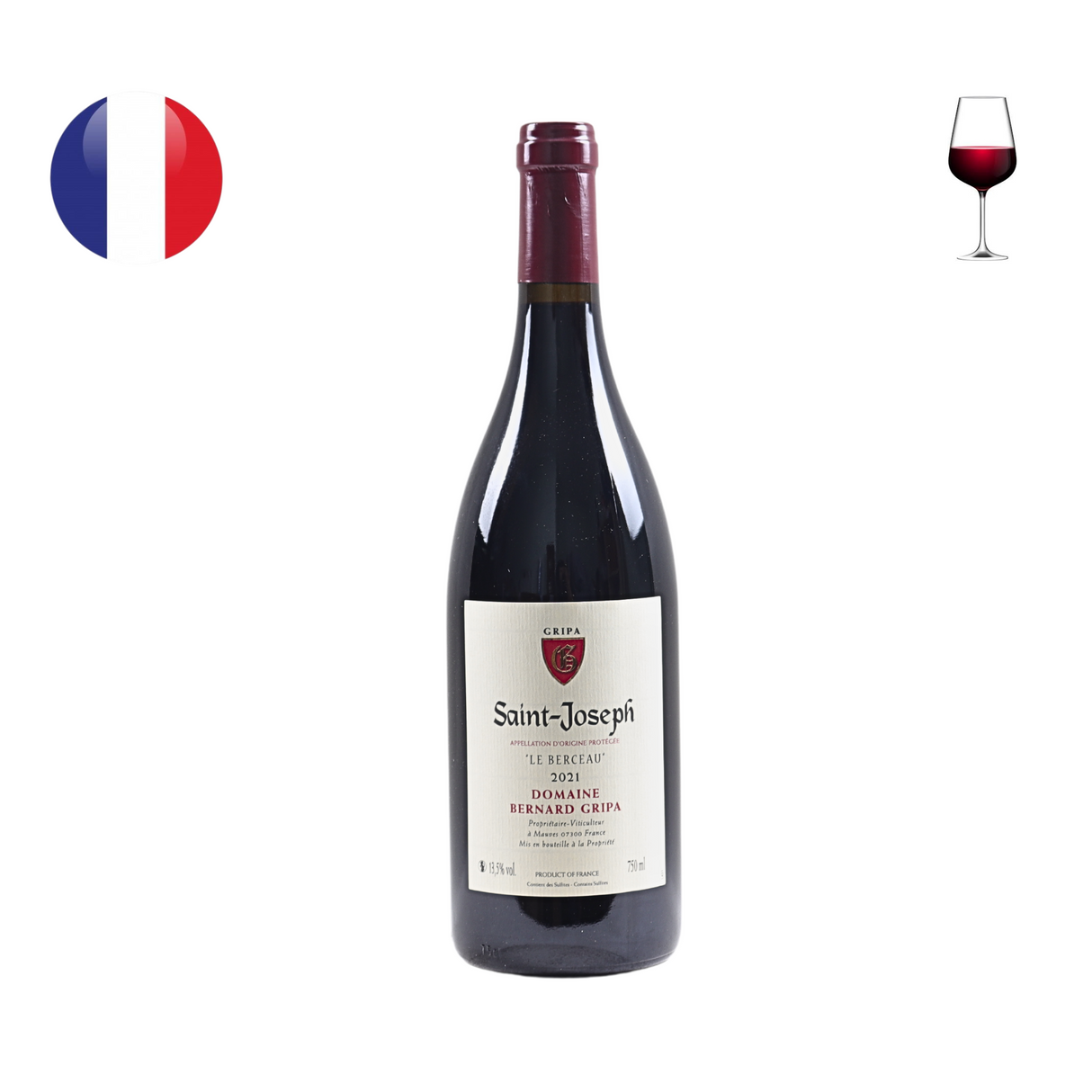 Domaine Bernard Gripa Saint Joseph "Le Berceau" Rouge 2021